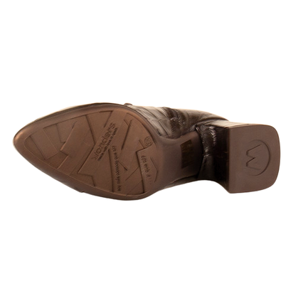 Wonders Ladies Block Heeled Ankle Boots - I-9013 - Brown Patent