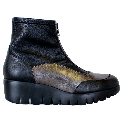 Wonders Wedge Ankle Boots - C-33302 - Black