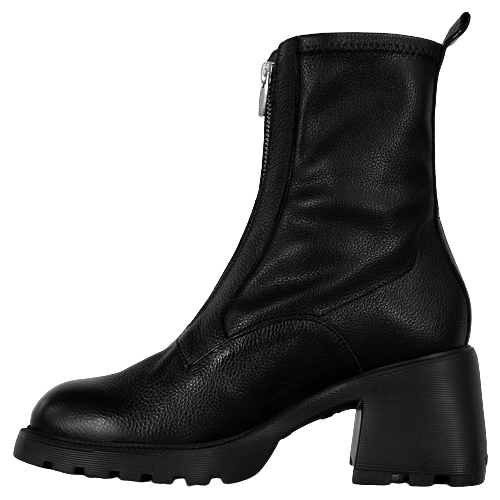 Wonders Block Heeled Ankle Boots - G-6701 - Black