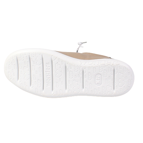 Wonders  Ladies Flatform Trainers - A-2670 - Taupe