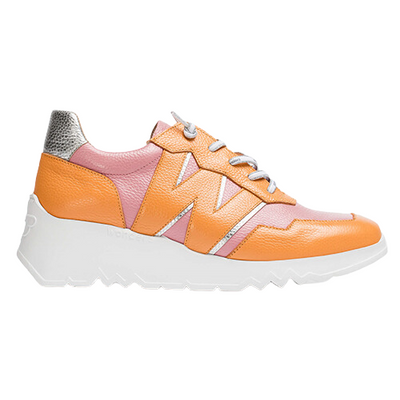 Wonders  Wedge Trainers - E-6741 - Pink/Orange