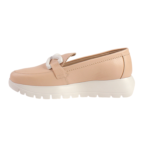 Wonders Ladies Flatform Loafers - A-2480 - Nude