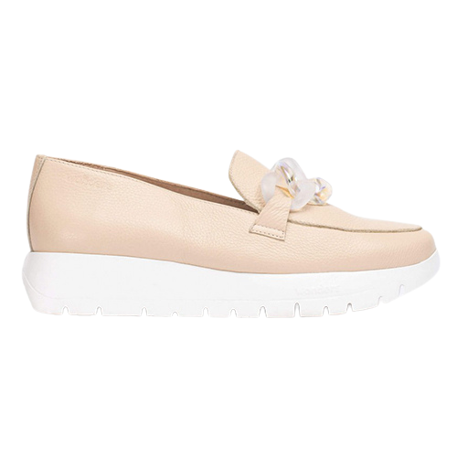 Wonders Ladies Platform Loafers- A-2444 - Beige
