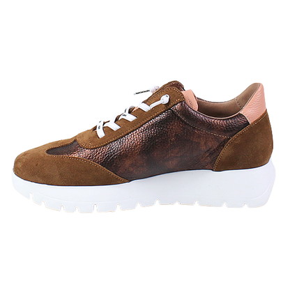 Wonders Ladies Racer Trainers - A-2476 - Cognac