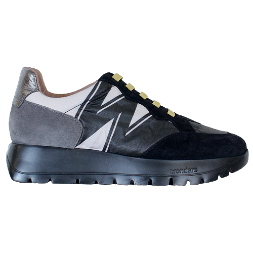 Wonders Ladies Trainers - A-2452-T - Black