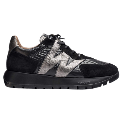 Wonders Ladies Trainers A-2464 Black Metallic