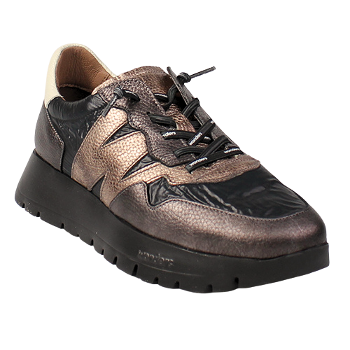 Wonders Ladies Trainers - A-2491 - Black/Gold