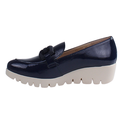 Wonders  Wedge Loafers - C-33311 - Navy Patent