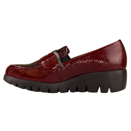 Wonders Ladies Wedge Shoes - C-33360  - Burgundy