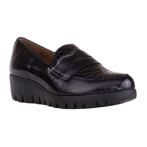 Wonders Ladies Wedge Shoes -  C-33360 - Navy