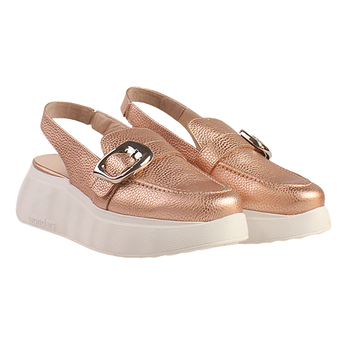 Wonders Ladies Flatform Slingbacks  - A-3624 - Rose Gold