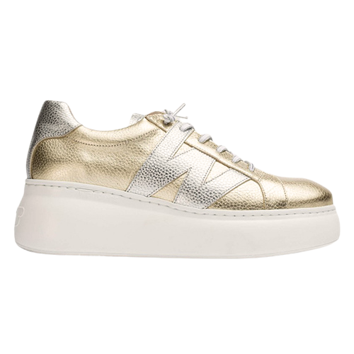 Wonders Ladies Wedge Trainers - A-2650 - Gold