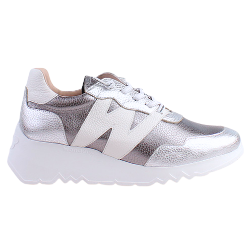 Wonders Ladies Wedge Trainers - E-6760 - Silver