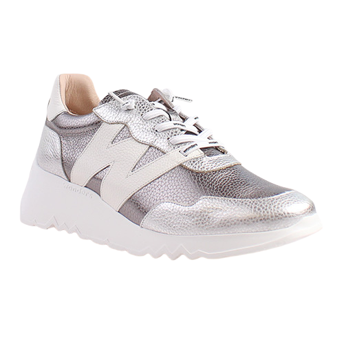 Wonders Ladies Wedge Trainers - E-6760 - Silver