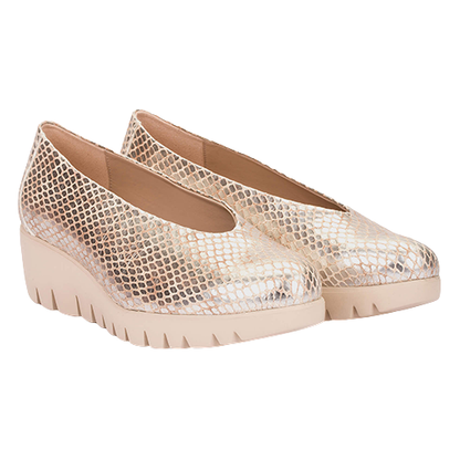 Wonders Wedge Shoes - C-33100 - Champagne