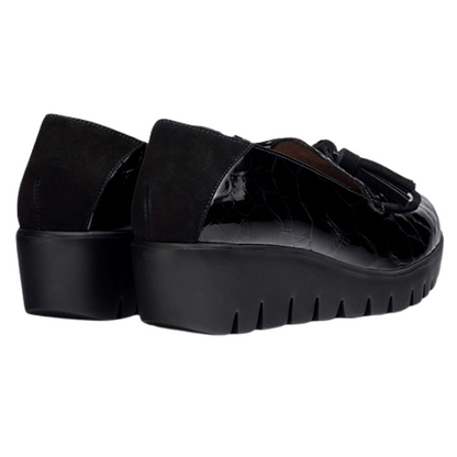 Wonders Wedge Shoes - C-33320 - Black Patent