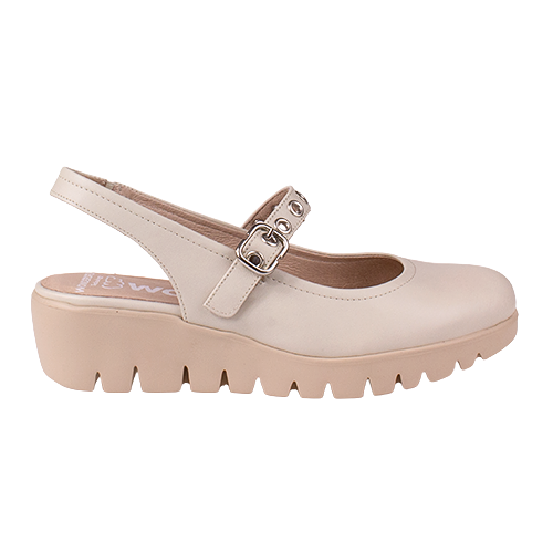 Wonders Wedge Slingbacks - C-33353 - Off White