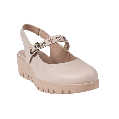 Wonders Wedge Slingbacks - C-33353 - Off White