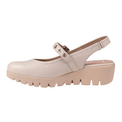 Wonders Wedge Slingbacks - C-33353 - Off White