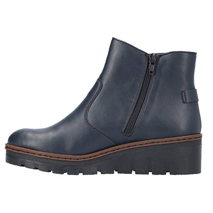 Rieker Wedge Ankle Boot - X9164 - Navy