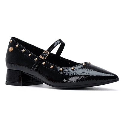 XTI Block Heeled Mary Jane - 146220  - Black Patent
