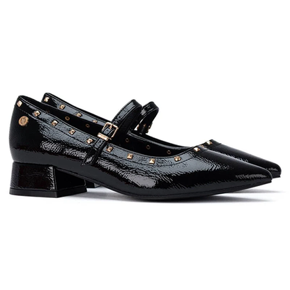 XTI Block Heeled Mary Jane - 146220  - Black Patent