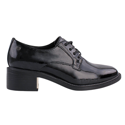 XTI Ladies Laced Brogues - 142200 - Black Patent