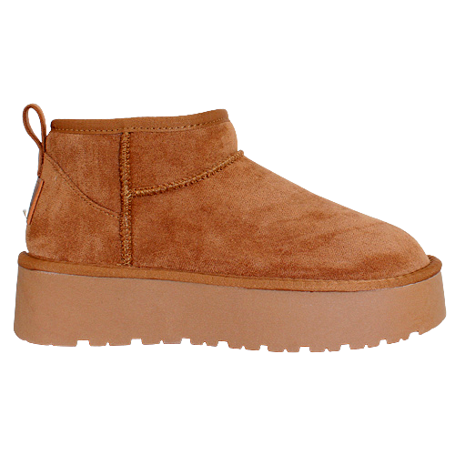 XTI Flatform Ankle Boots - 142212 - Camel - Greenes Shoes