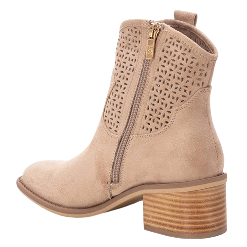 XTI Ladies Western Ankle Boots - 142259 - Beige
