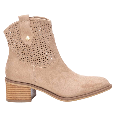 XTI Ladies Western Ankle Boots - 142259 - Beige