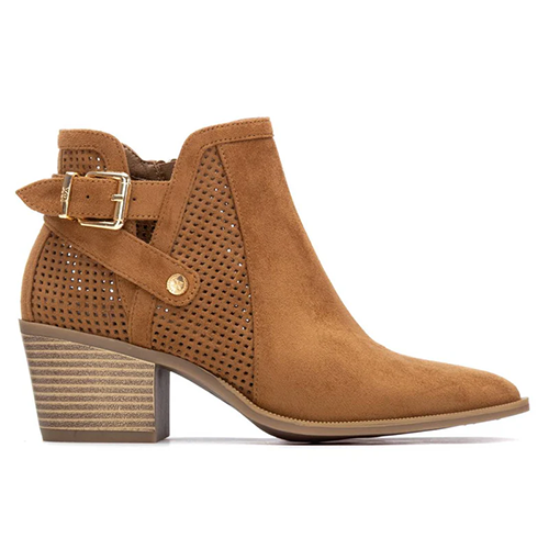 XTI Block Heeled Ankle Boots - 145265 - Camel