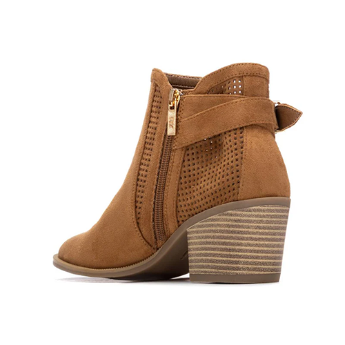 XTI Block Heeled Ankle Boots - 145265 - Camel