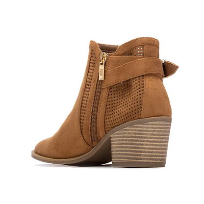 XTI Block Heeled Ankle Boots - 145265 - Camel