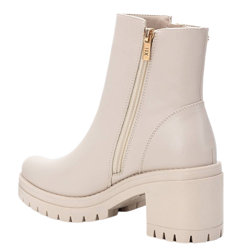 XTI  Block Heeled Ankle Boots -  141538 - Beige