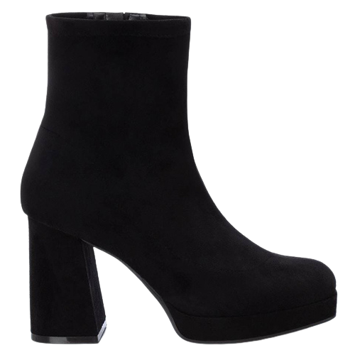 XTI Block Heeled Ankle Boots - 143108 - Black