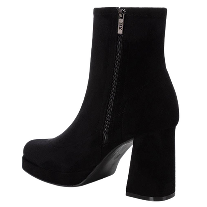 XTI Block Heeled Ankle Boots - 143108 - Black