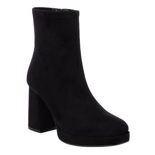 XTI Block Heeled Ankle Boots - 143108 - Black