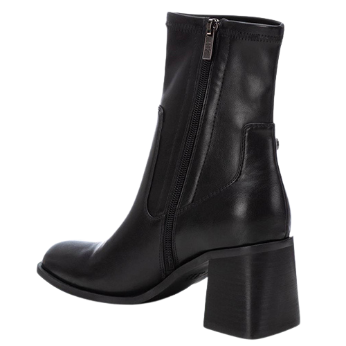 XTI Ladies Block Heeled Ankle Boots - 143421 - Black