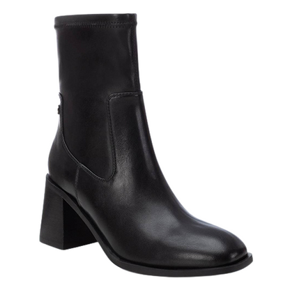 XTI Ladies Block Heeled Ankle Boots - 143421 - Black