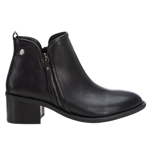 XTI Block Heeled Ankle Boots - 143478 - Black