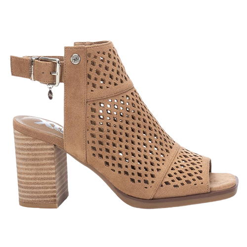 XTI Ladies Block Heel Sandals - 142430 - Beige