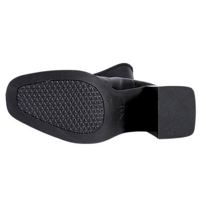 XTI Ladies Block Heeled Ankle Boots - 144714 - Black