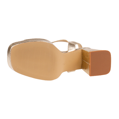 XTI Ladies Heeled Sandals - 145137 - Gold