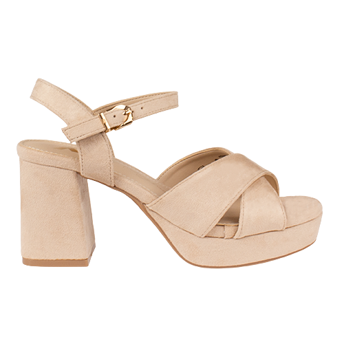 XTI Ladies Heeled Sandals - 145288 - Beige