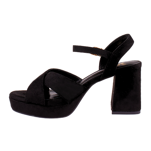 XTI Ladies Heeled Sandals - 145288 - Black