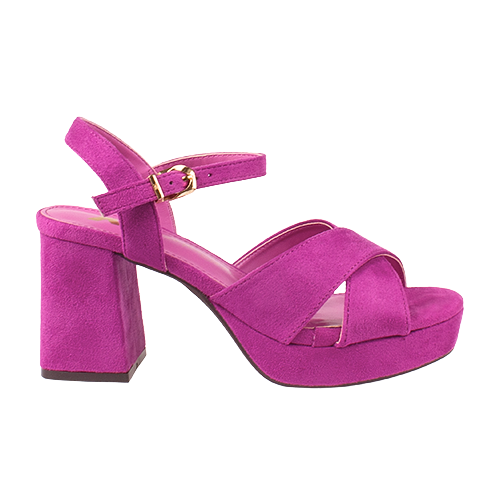 XTI Ladies Heeled Sandals - 145288 - Fuchsia