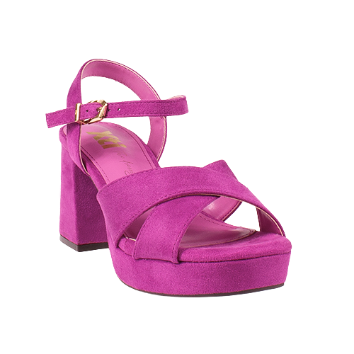 XTI Ladies Heeled Sandals - 145288 - Fuchsia