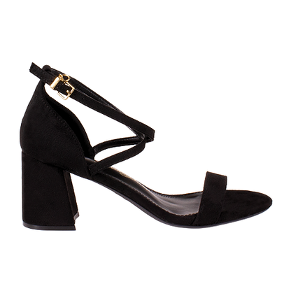 XTI Ladies Heeled Sandals - 145295 - Black