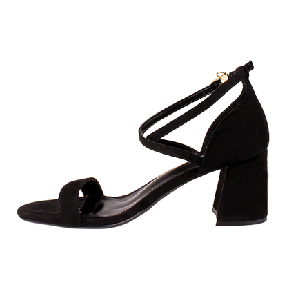 XTI Ladies Heeled Sandals - 145295 - Black