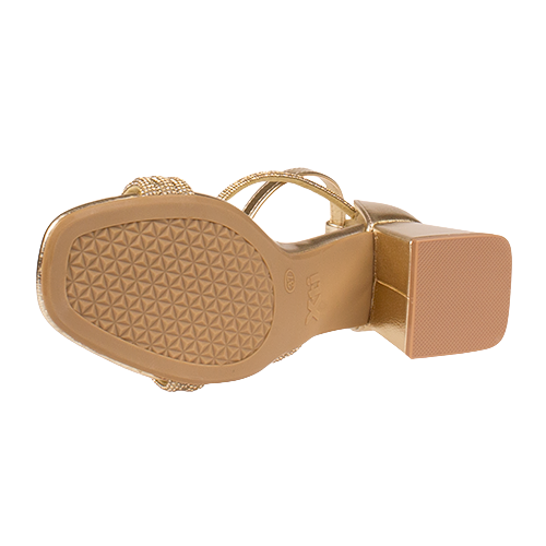 XTI Ladies Heeled Sandals - 145341 - Gold